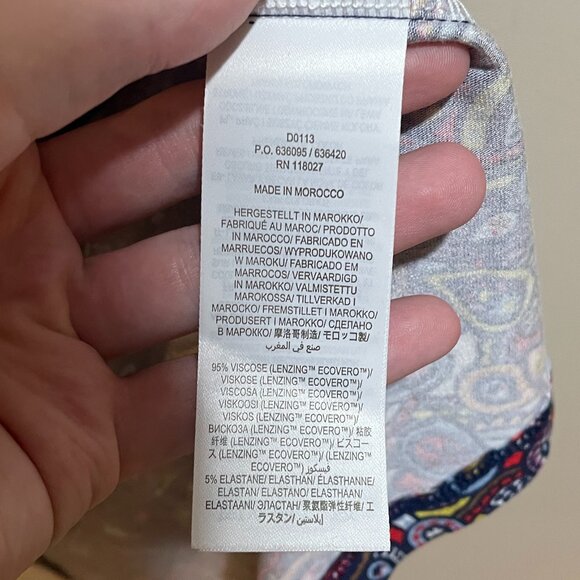 Boden Flutter Sleeve Jersey Dress Paisley Patterned - Picture 14 of 14